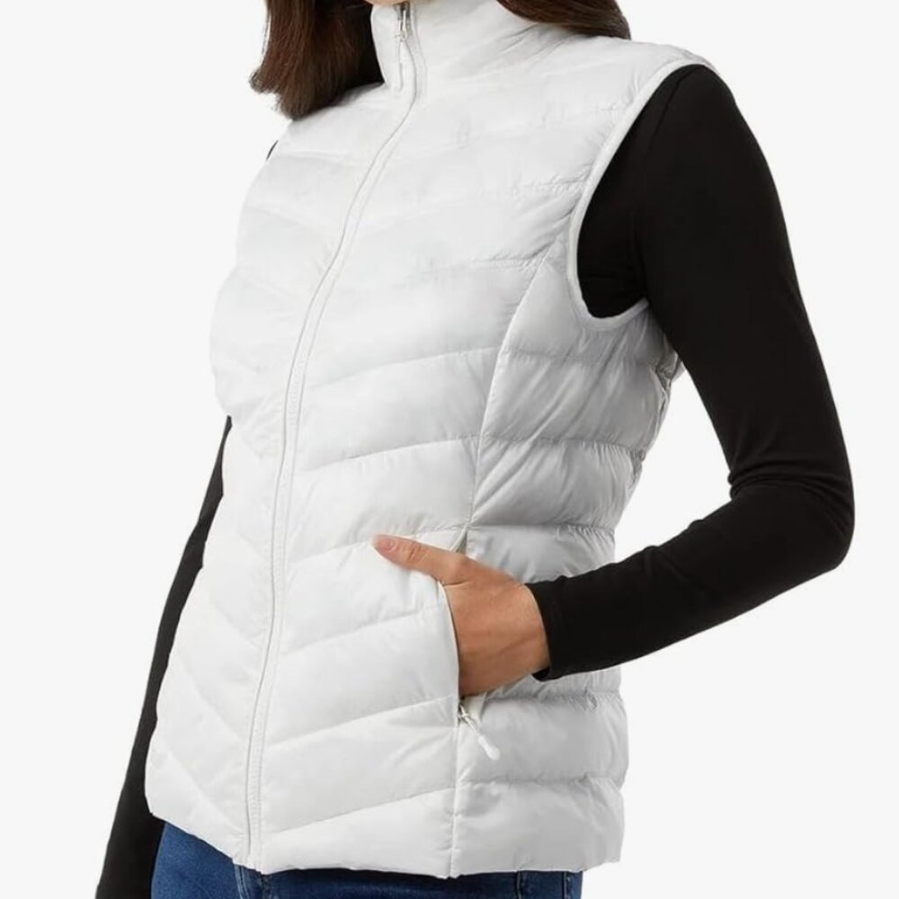 32 Degrees White Quilted Puffer Vest